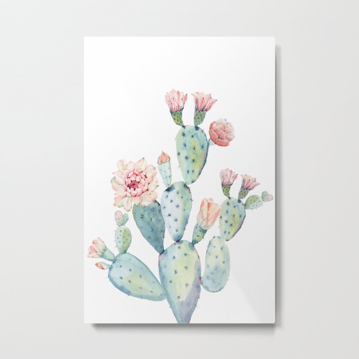 Cactus 2  White #society6 #buyart Metal Print