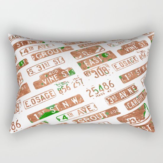 Car plates Rectangular Pillow