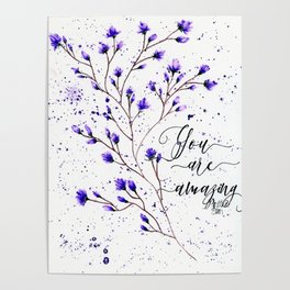 purple flowers Poster