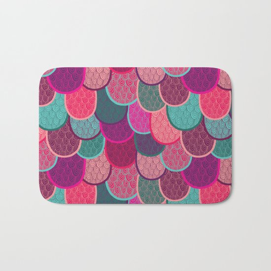 Fish Scales and Mermaid Tales Bath Mat