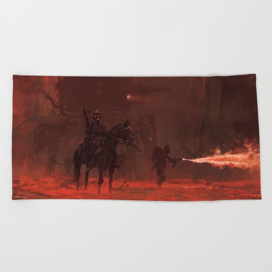 1920 - apocalypse day Beach Towel