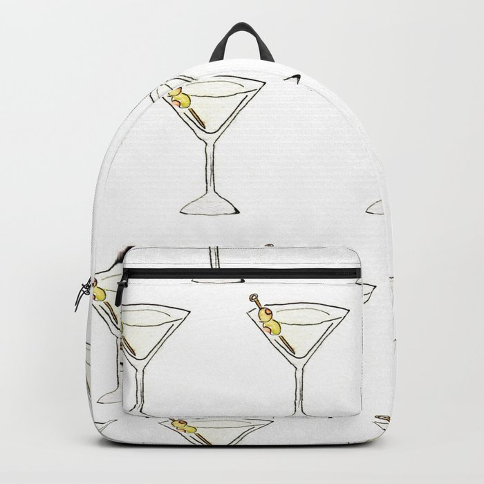 Itsy Bitsy 'Tinis // Watercolor Martini Pattern Backpack
