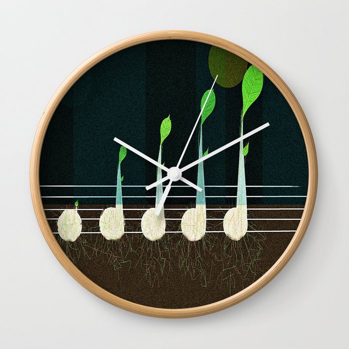 music seeds Wall Clock