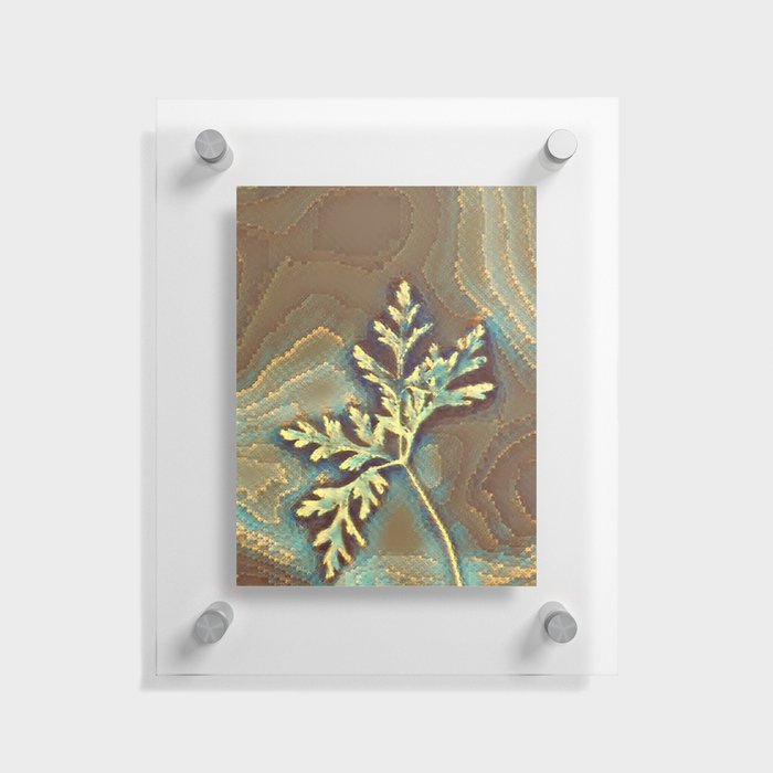 A tree branch with artistic details - illustration design Floating Acrylic Print