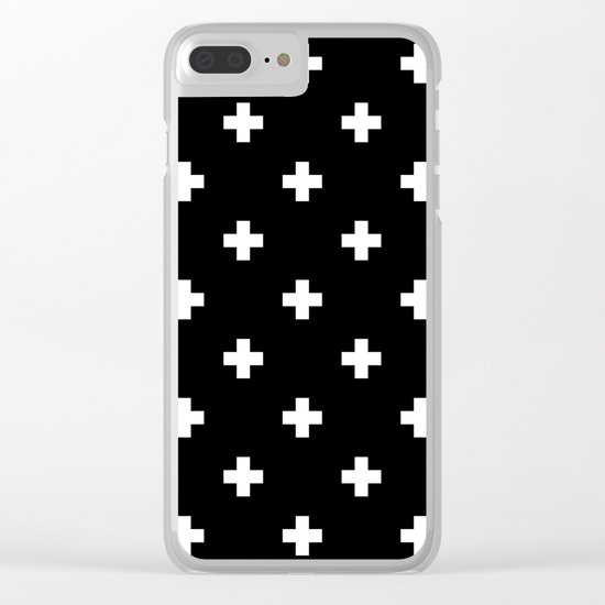 Swiss cross pattern Clear iPhone Case
