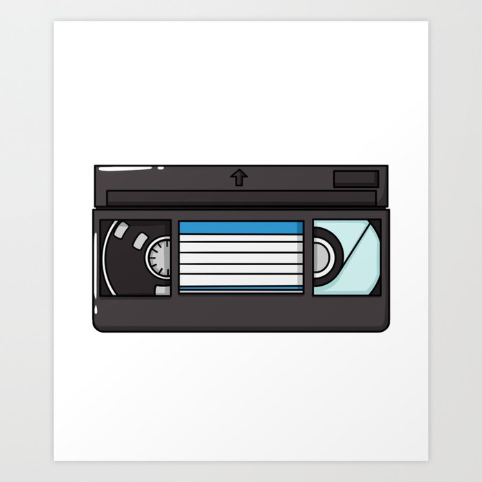VHS Player Videotape Video Cassette Tape Recorder Art Print