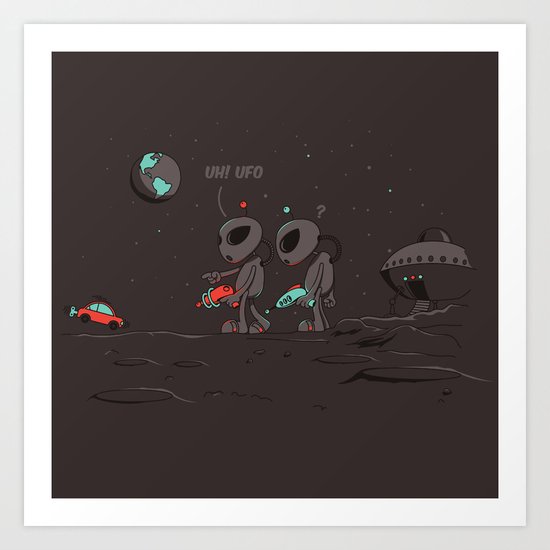 Uh UFO! Art Print