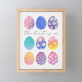 The Hunt is on, colourful eggs Framed Mini Art Print