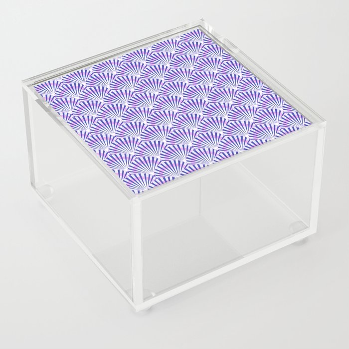Purple Shell Art Deco Pattern Acrylic Box