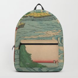 Sea. Ukiyoe Landscape Backpack | Pop Art, Japan, Pattern, Landscape, Japanese, Graphic Design, Asia, Painting, Oliental, Ukiyoe 