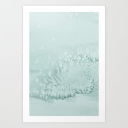 Teal Water Abstract II Art Print