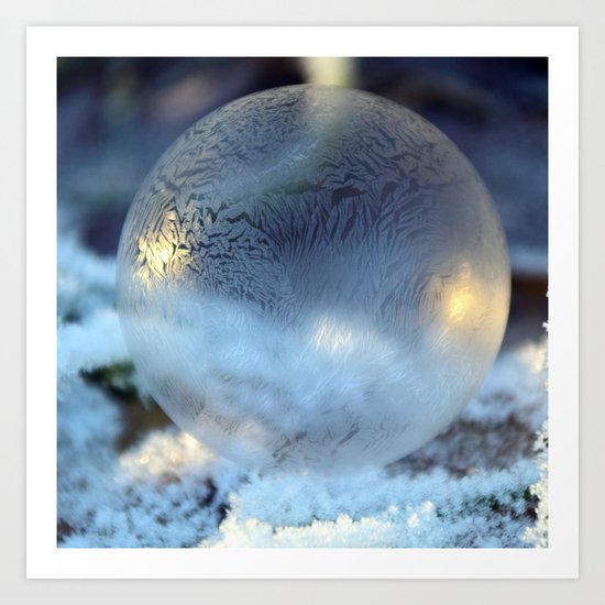 Christmas Bulb Aglow Art Print