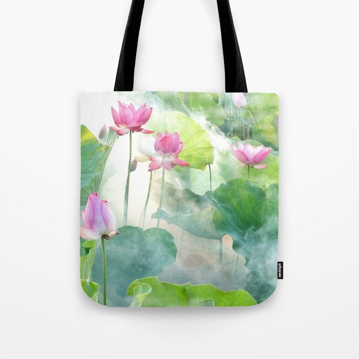 Lotus Summer Tote Bag