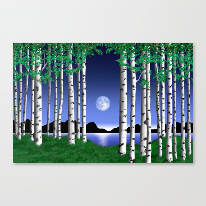 Aspen Blue Moon Spring Day Canvas Print