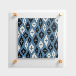 Floating Lanterns 624 Black Blue and Beige Floating Acrylic Print