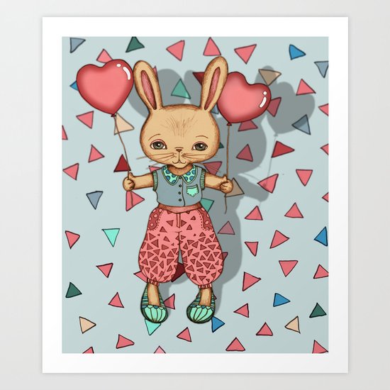 SomeBunny Loves You Art Print