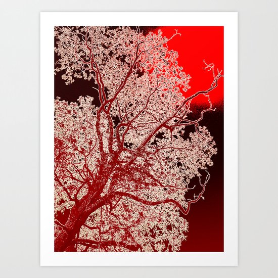 Surreal Red Harmony Art Print
