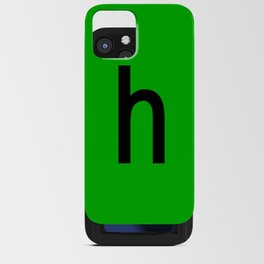 LETTER h (BLACK-GREEN) iPhone Card Case
