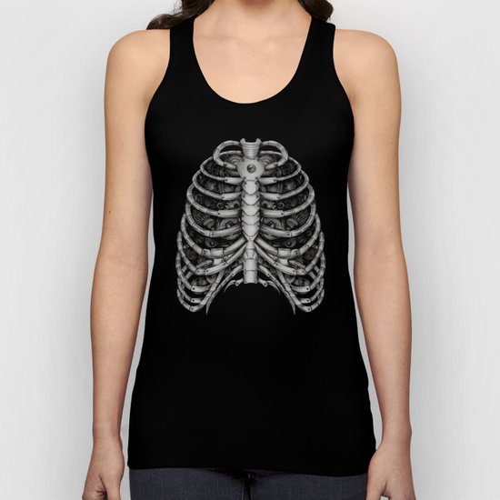 People front Bone silver Unisex Tank Top