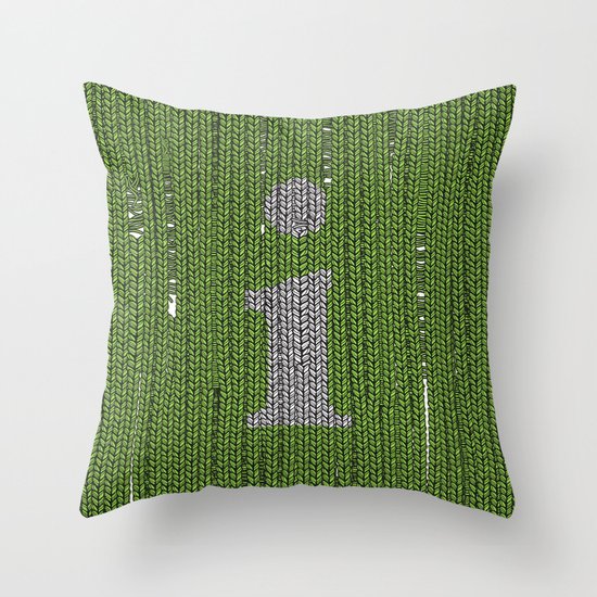 Winter clothes II. Letter i. Throw Pillow
