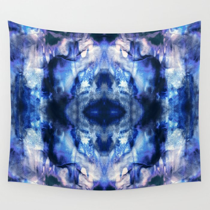 Blue Lagoon Tie-Dye Wall Tapestry