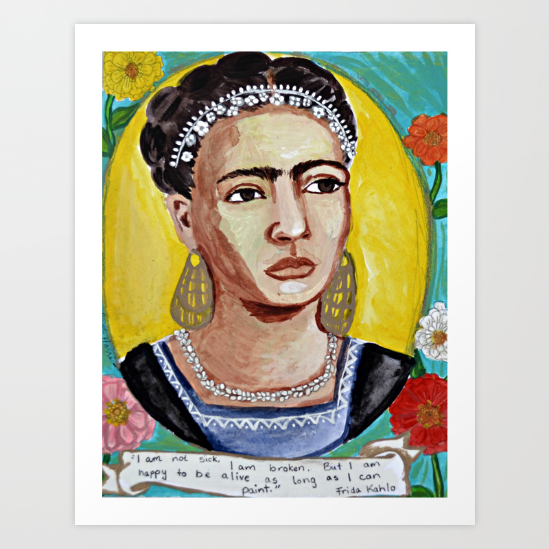 Frida Kahlo Painting Art Print By Squidmom Society6