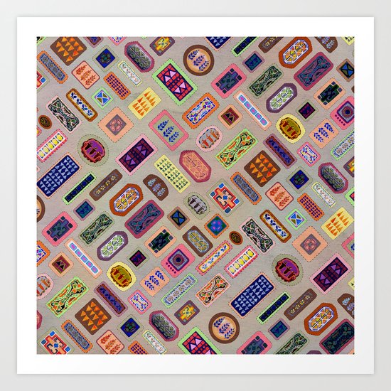 Multi color melody light Art Print