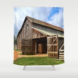 Who Left The Barn Door Open? Shower Curtain | Architecture, Photo, Landscape 