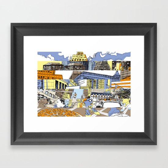 NY Stripes Framed Art Print