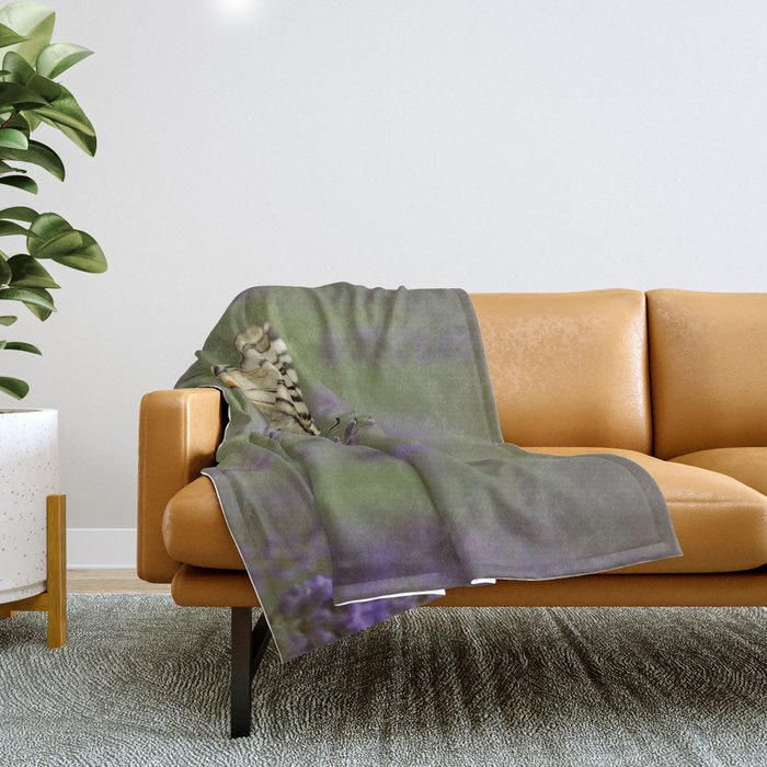 Lavender and a Butterfly-An Essential Friend Throw Blanket