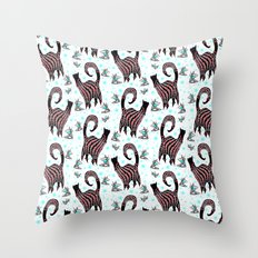 SNOBBY CATS COCKTAILS Throw Pillow