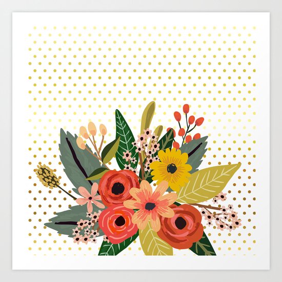 Flowers bouquet #1 Art Print