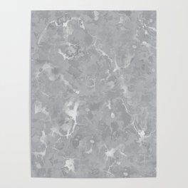 Grey and White Marble Poster