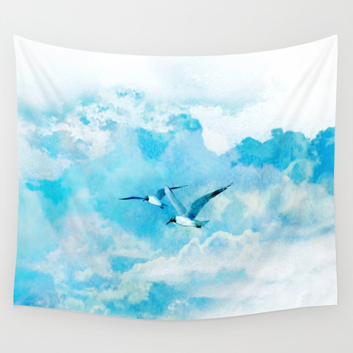 Flying birds Wall Tapestry