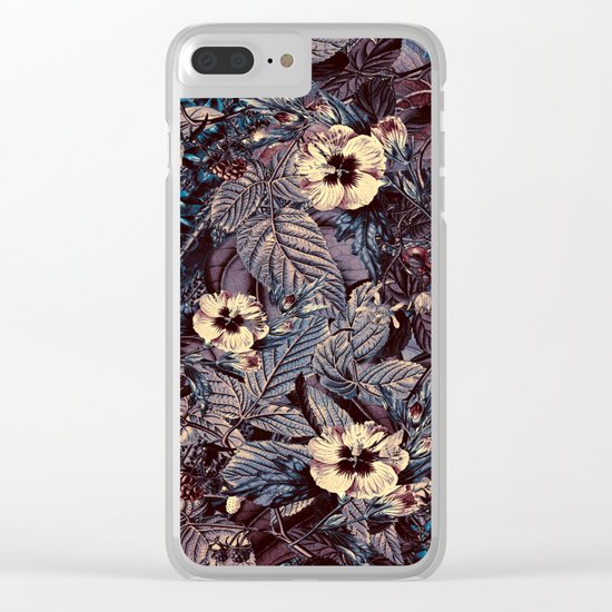 dark flowers Clear iPhone Case