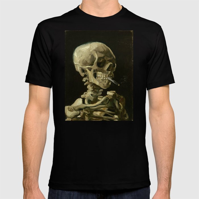 Vincent van Gogh - Skull of a Skeleton with Burning Cigarette T-Shirt