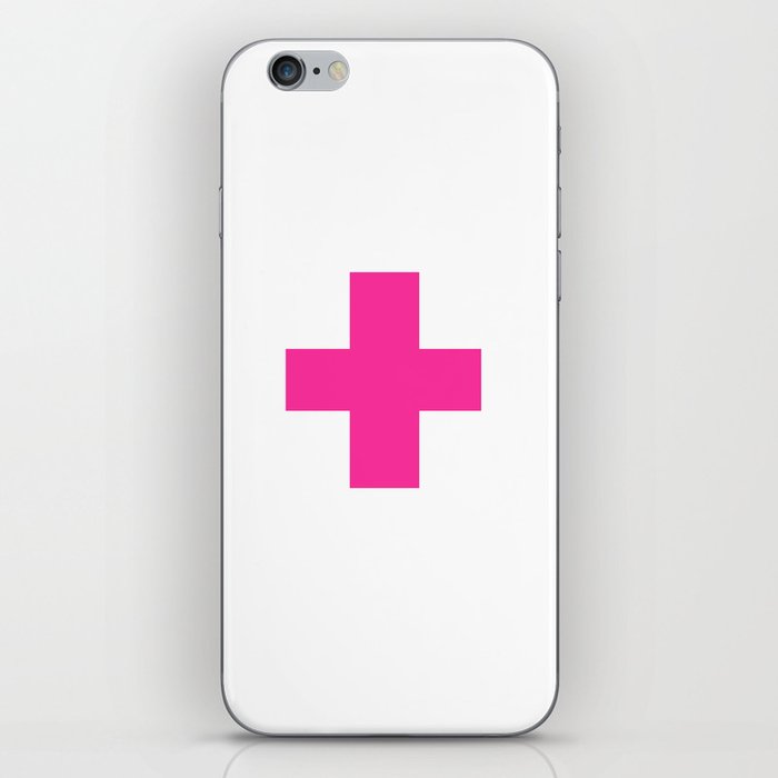 Scandinavian cross pink iPhone Skin