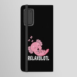 Fish Cartoon Kawaii Axolotl Relax Sleep Axolotl Android Wallet Case