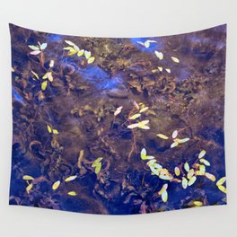 Leaves Floating in Water Wall Tapestry