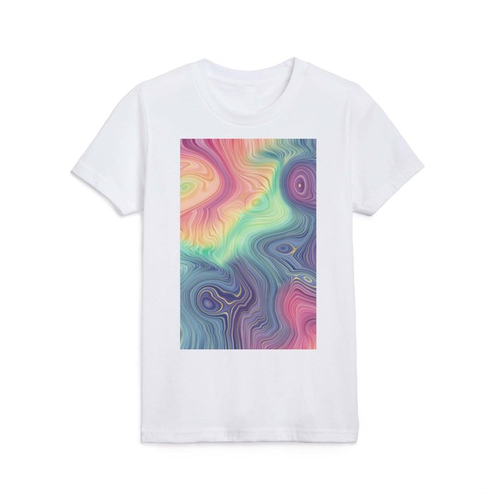 Rainbow Strata Texture 13 Kids T Shirt