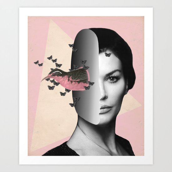 The caged bird sings Art Print