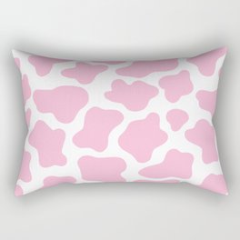 Pink Cow Print Rectangular Pillow