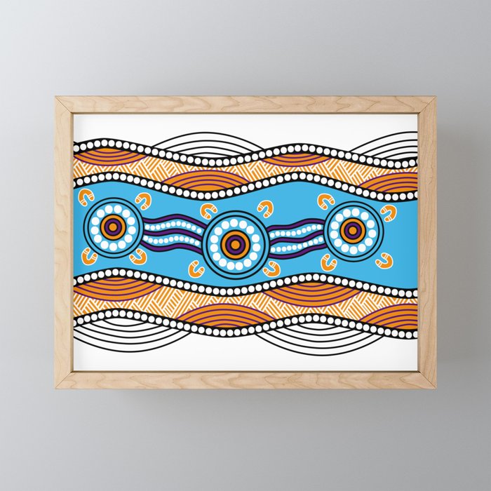 Authentic Aboriginal Art -  Framed Mini Art Print