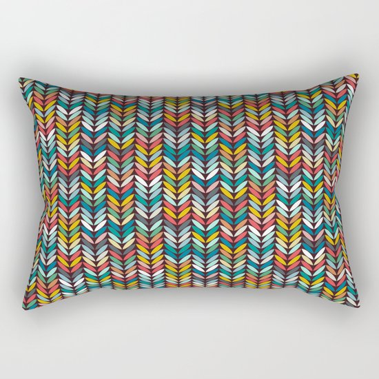 llama leaf arrow chevron dark Rectangular Pillow