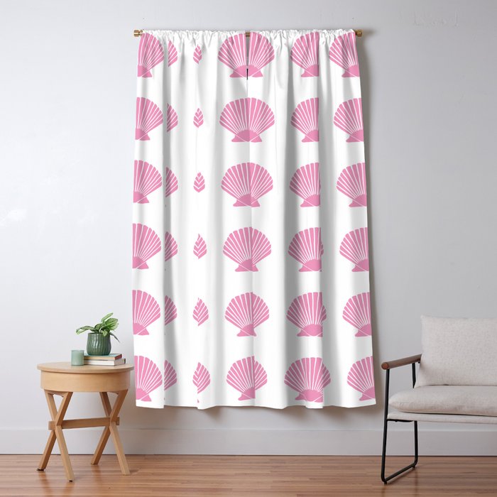 Light Pink Seashell Blackout Curtain By Coolfunawesometime Society6