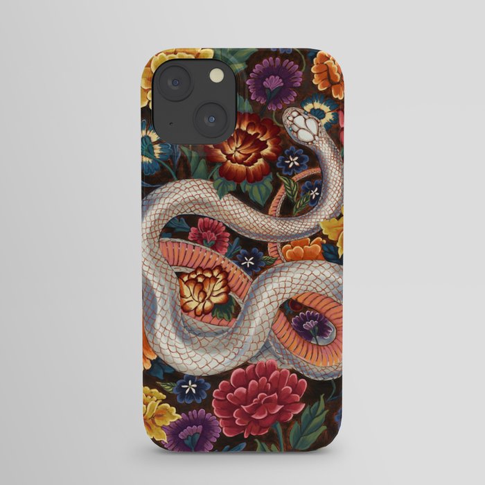 White Snake in the Autumn Garden iPhone Case