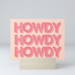 Howdy | Pink Mini Art Print