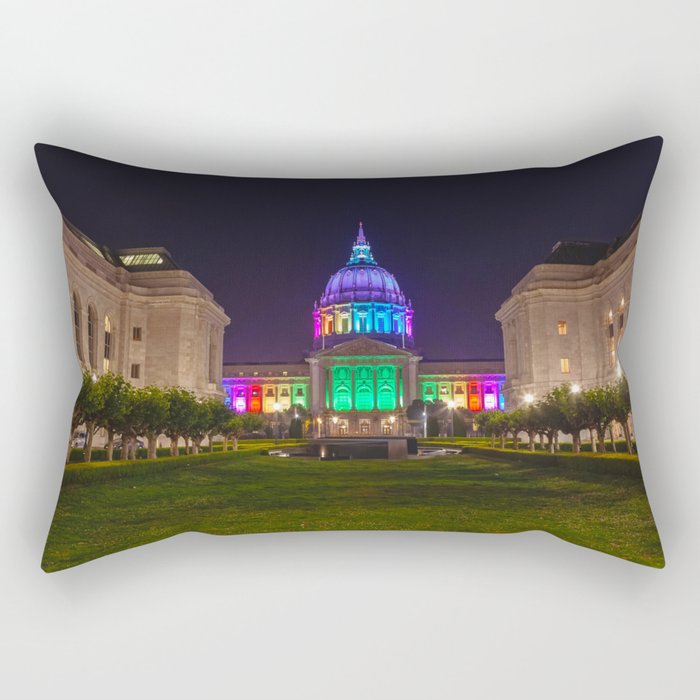 City Hall LGBTQ Rectangular Pillow
