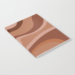 Modern Abstract Pattern 12 in Earthy Terracotta (Liquid Swirl Design) Notebook