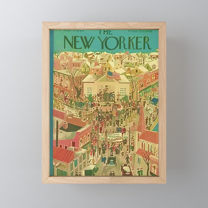 New Yorker Cover 1944 3 Framed Mini Art Print By Marlenewatson